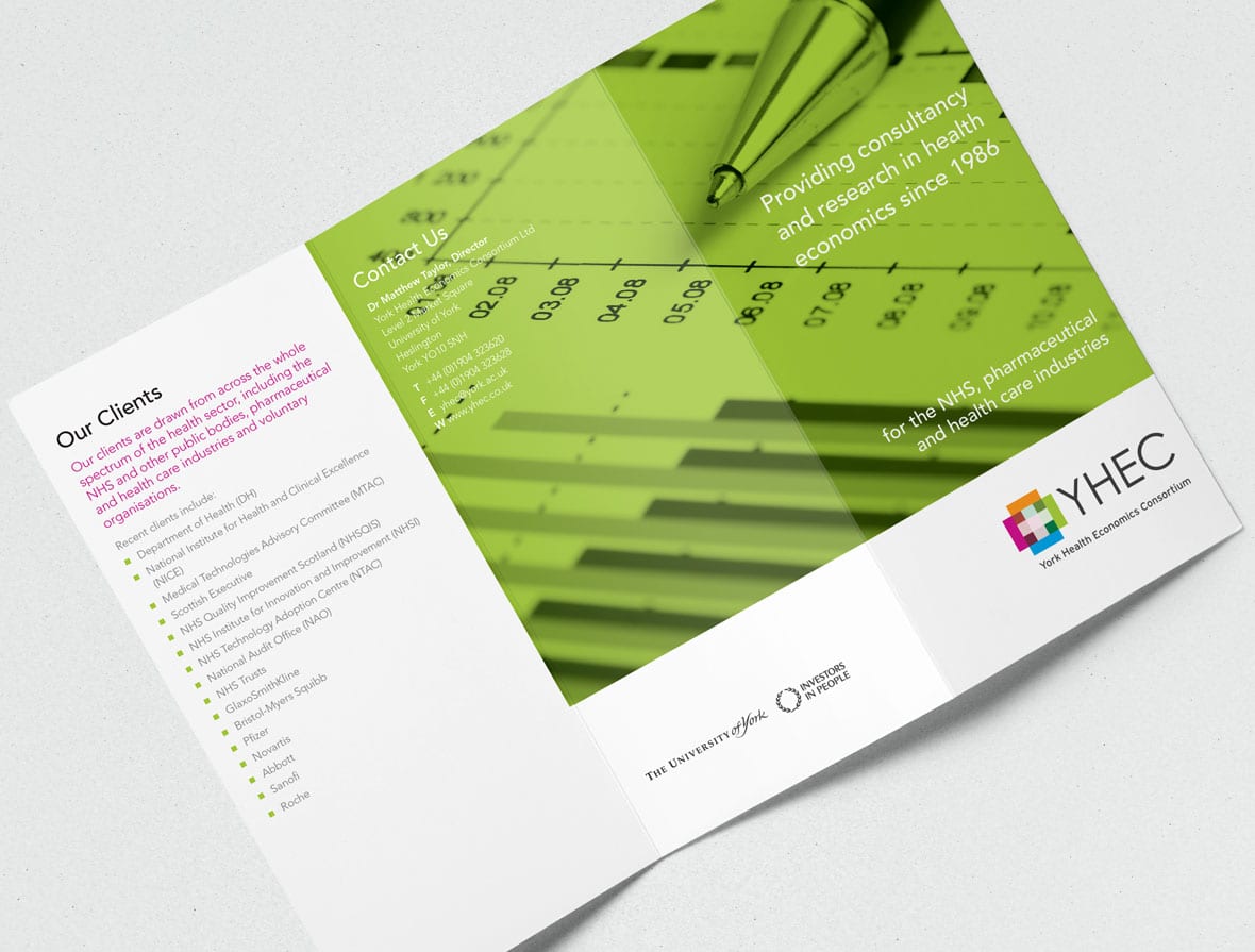 Sales literature leave behind for YHEC